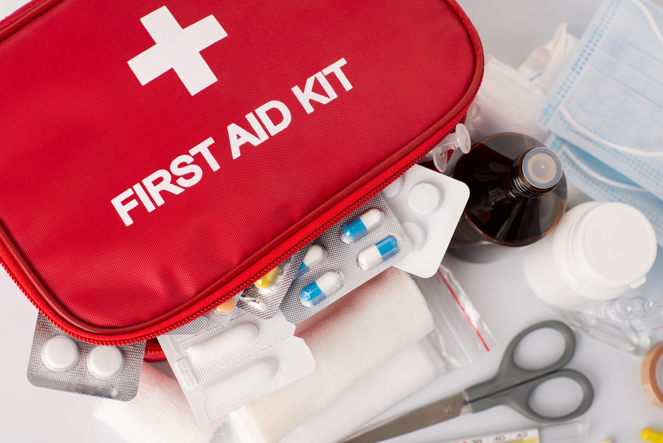 Comprehensive first aid kit by Natfire Company Kenya for emergency medical response.